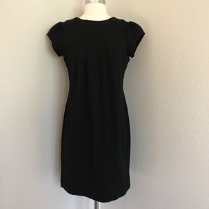 Anthropologie Button Back Black Shift Dress S